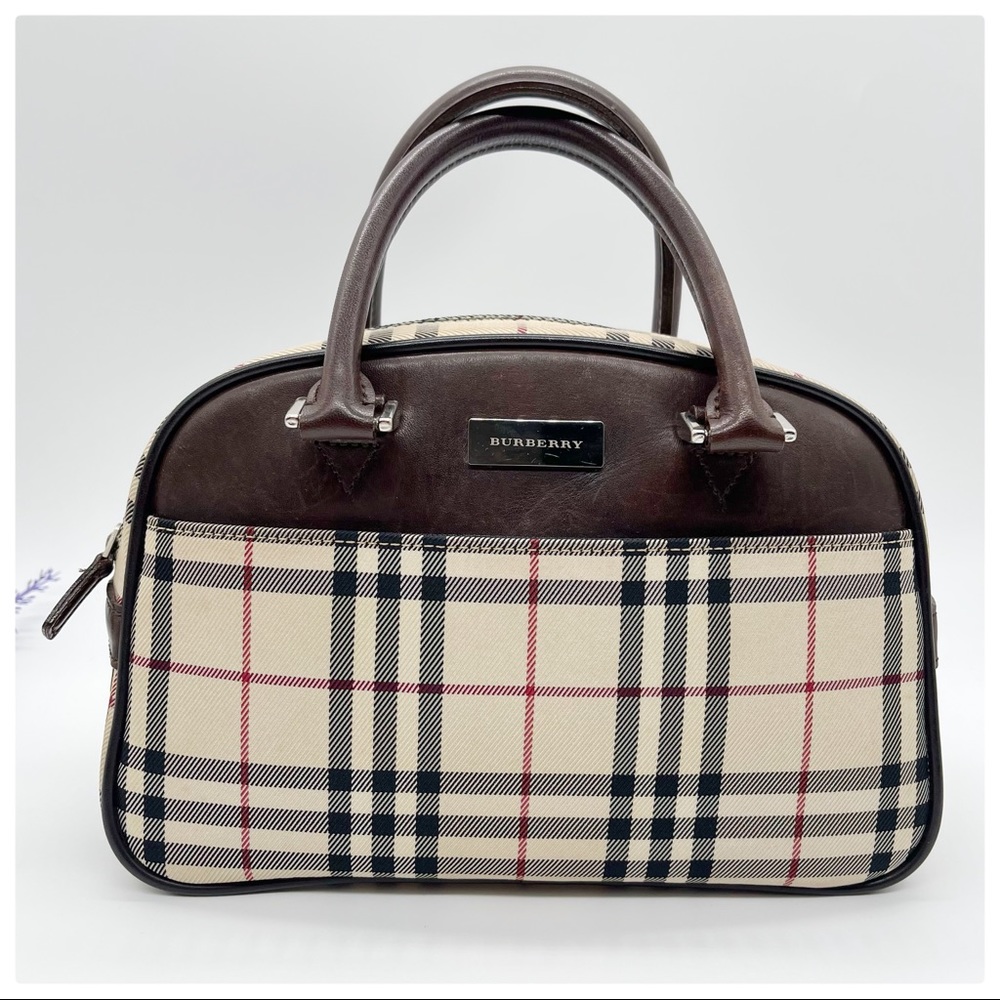 BURBERRY House Check Canvas Handbag Bag